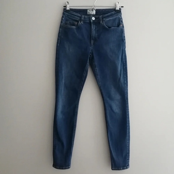 Acne Studios Skin 5 Skinny Jeans in inchDark Vintage Washinch Blue Medium - Picture 1 of 14